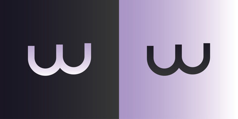 Modern and Minimal layered letter W logo simple initial w monogram logo vector template