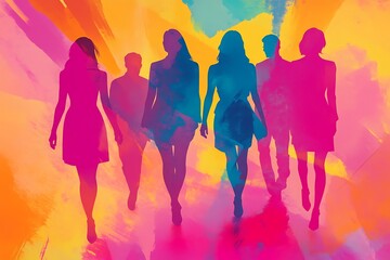 Abstract background with people, human resouce concept.