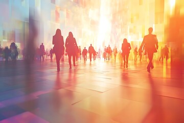 Fototapeta premium Abstract background with people, human resouce concept.