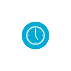 Clock logo icon. Watch object icon isolated on transparent background