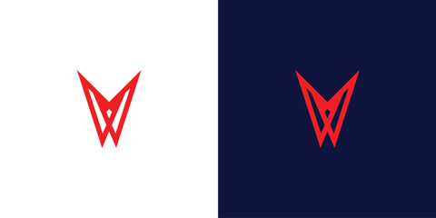 w letter icon tech logo