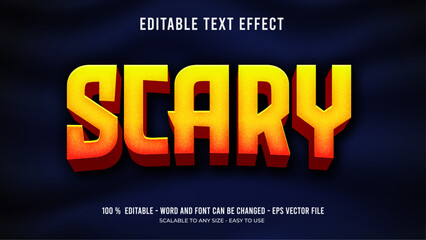 scary editable text effect