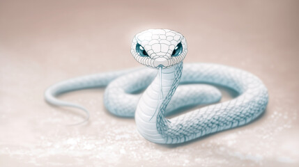 Fototapeta premium a white snake