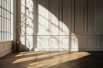 "Modern Interior Background 3D Render of a Minimalist Living Room with Contemporary Design Elements