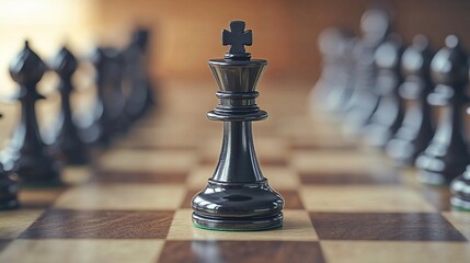 Leadership, leading to success or business vision chess concept 