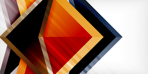 Abstract background color triangles and arrows composition. Vector Illustration For Wallpaper, Banner, Background, Card, Book Illustration, landing page