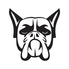 black and white dog, vector isolated silhouette cat set, Silhouette of cat and dog on white background