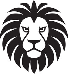 black lion head, lion luxury logo icon template, elegant lion logo design illustration, lion head with crown logo, lion elegant symbol