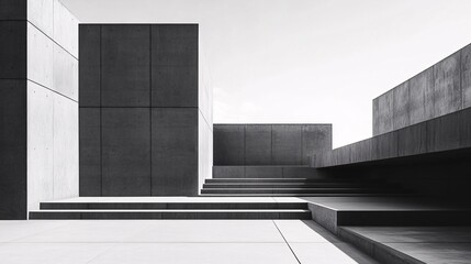 Modern Minimalist Architecture With Concrete and Straight Lines