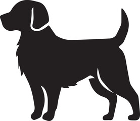 black and white dog, vector isolated silhouette cat set, Silhouette of cat and dog on white background
