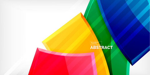 Colorful geometric abstract shapes. Illustration For Wallpaper, Banner, Background, Card, Book Illustration, landing page