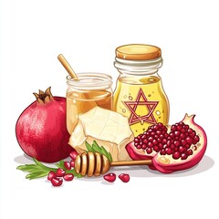 Yom Kippur Celebration or Wish You a Blessed Day Vector Illustration.