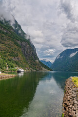 Gudvangen is a village in Aurland Municipality in Vestland county, Norway.