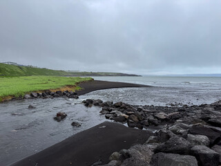 Black Beach in Iceland, H&uacute;sav&iacute;k