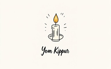 Obraz premium Yom Kippur Celebration or Wish You a Blessed Day Vector Illustration.