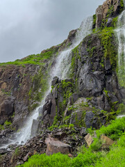 Búðareyrarfoss Waterfall in Seydisfjordur, Iceland 