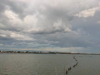 Malabon dike on a rainy October afternoon