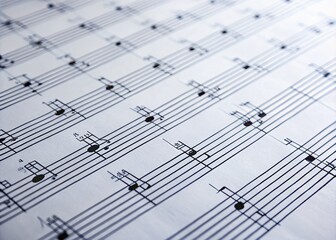 Blank Musical Staff for Creative Composition - Ideal for Music Education and Design Projects