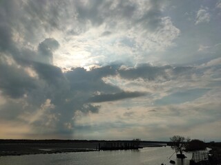 Malabon dike on a rainy October afternoon