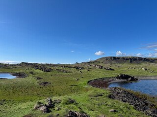 Fototapeta premium Hiking in Djúpivogur, Iceland