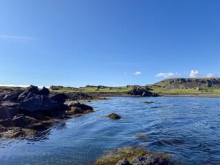 Obraz premium Hiking in Djúpivogur, Iceland