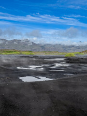 Úlfseyjarsandur, Black Beach Near Djúpivogur in Iceland