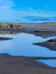 &Uacute;lfseyjarsandur, Black Beach Near Dj&uacute;pivogur in Iceland