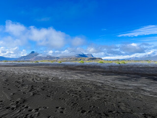 &Uacute;lfseyjarsandur, Black Beach Near Dj&uacute;pivogur in Iceland