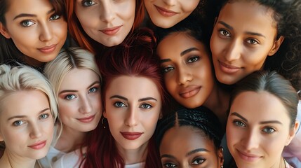 Obraz premium International Womens Day Poster, InspireInclusion, Group Portrait Shot, Womens Day, Inclusion