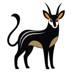 Solid color Sable animal vector design