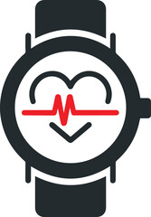 Smartwatch for cardiac health icon vector illustration on 