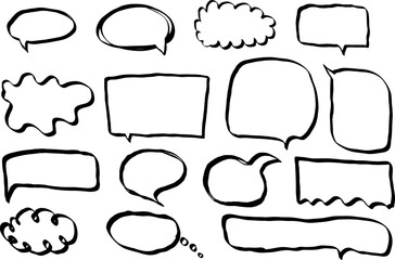 Obraz premium Handdrawn doodle grunge circle highlights. Charcoal pen round ovals. 