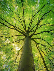 green forest in the morning