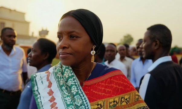 Malawian Woman Waiting to Vote at Polling Station