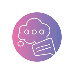 Fototapeta premium Chatting vector icons stock illustration
