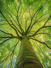 green forest in the morning