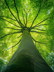 green forest in the morning