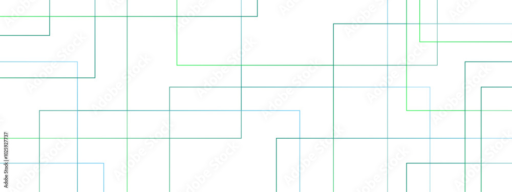 Aufkleber Abstract colorful geometric pattern with squares, random lines, and triangle shapes in the background design. Geometric seamless lines with blue transparent material and square shapes.