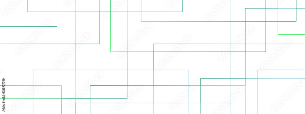 Poster Abstract colorful geometric pattern with squares, random lines, and triangle shapes in the background design. Geometric seamless lines with blue transparent material and square shapes.
