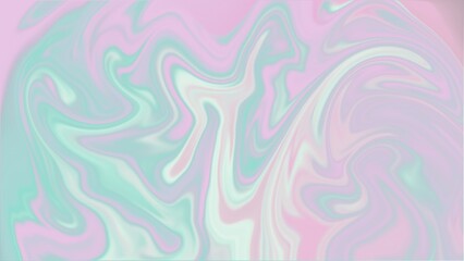 Obraz premium A soft and dreamy abstract design with flowing swirls in pastel shades of pink, green, and purple. The smooth blending of colors creates a calming and fluid visual effect.