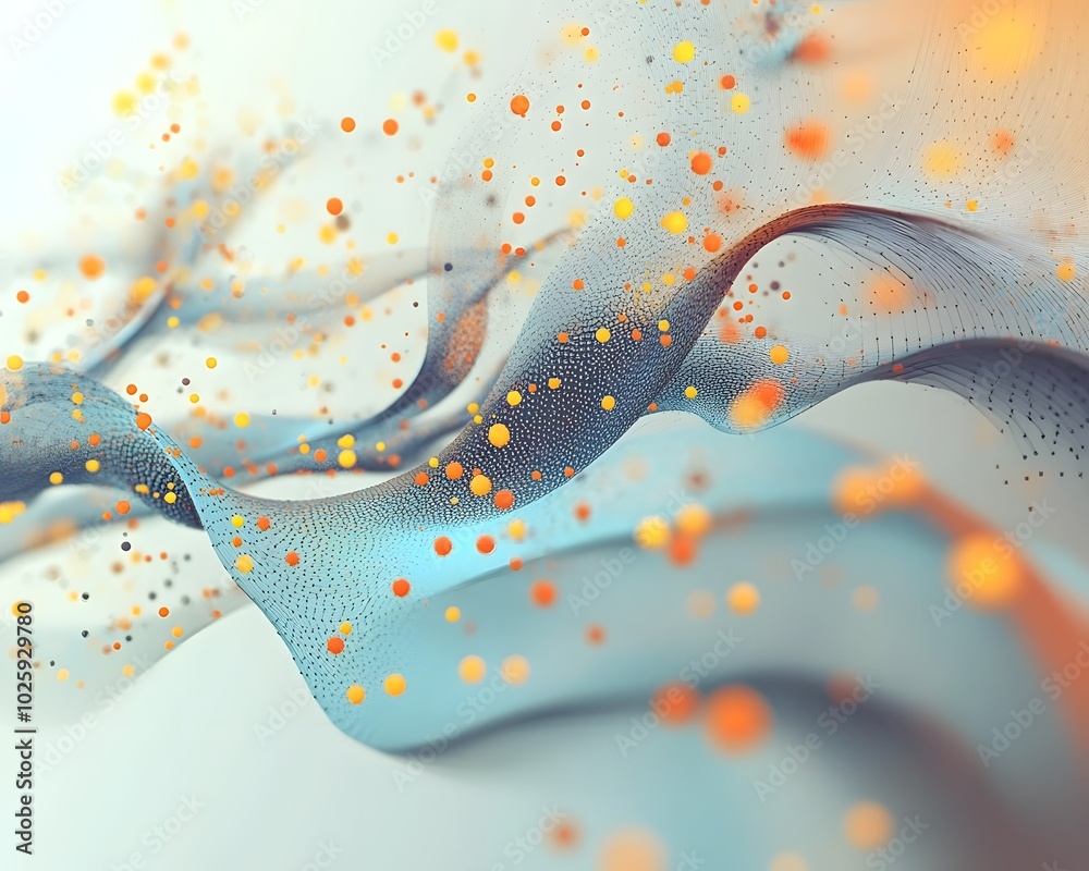 Poster abstract wave with vibrant colors and a dynamic flow, creating a modern and artistic background for 
