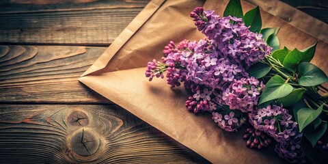 Elegant lilac floral design with customizable space for your logo or text, perfect for cosmetics presentations, adding a touch of sophistication to your branding.