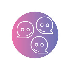 Fototapeta premium Chat vector icons stock illustration
