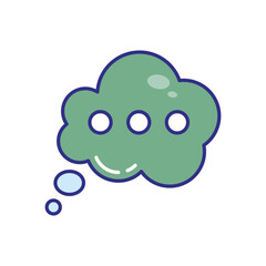 Thinking Chat vector icons stock illustration