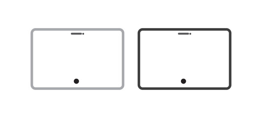 Tablet Computers, Tablet in trendy thin frame style isolated. Empty screen concept. Vector illustration