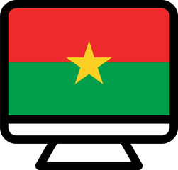 BURKINA FASO flag icon on Monitor