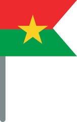 BURKINA FASO Flag On Crisp Corners