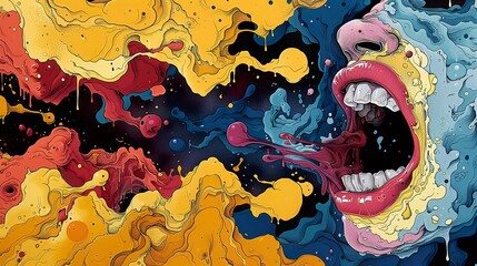 Abstract Surrealism: A Colorful Exploration of the Mind