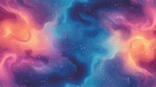Magic space background with stars and nebula. Vector illustration for your design 