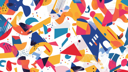 Obraz premium Origami colorful paper airplanes on white background. Vector illustration. 